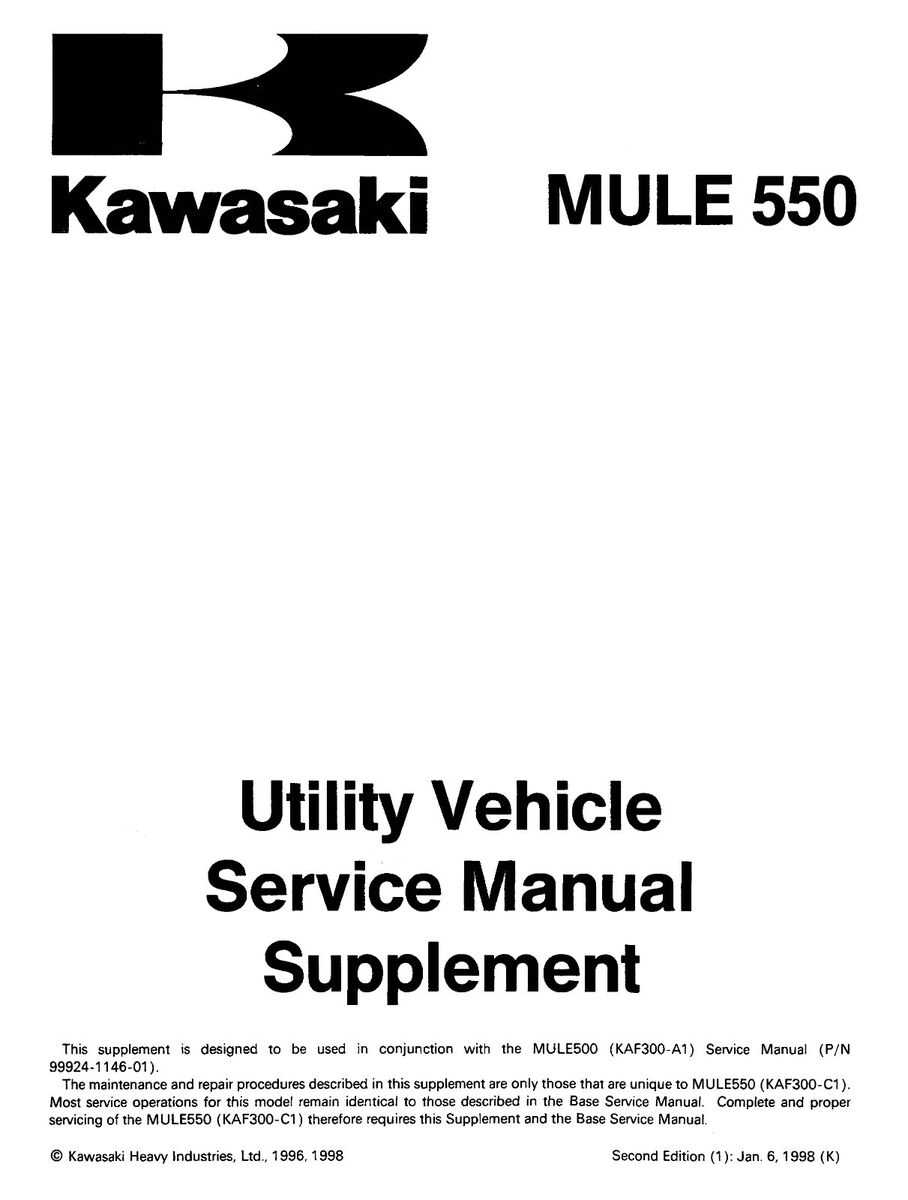 kawasaki mule 550 repair manual