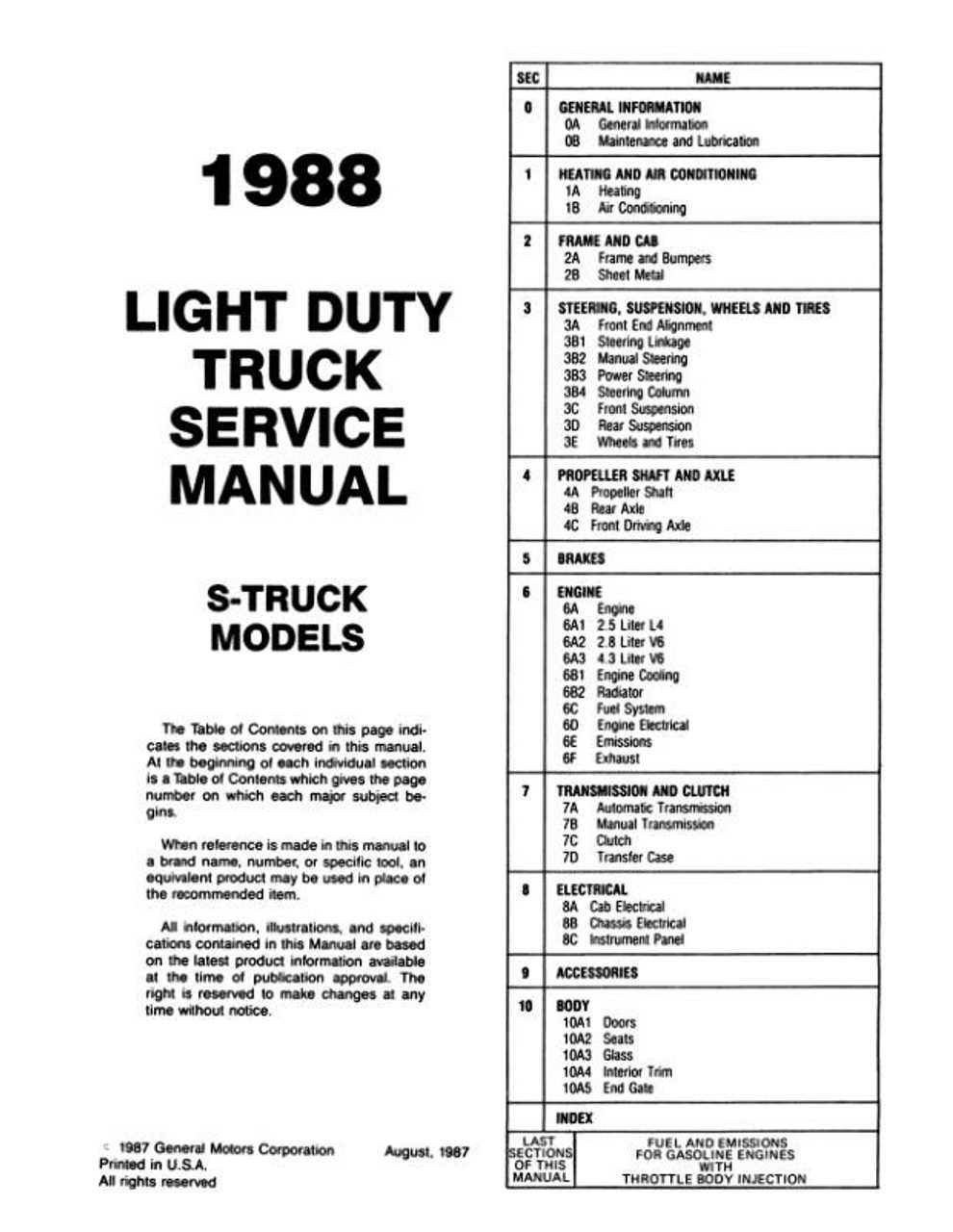 s10 blazer repair manual