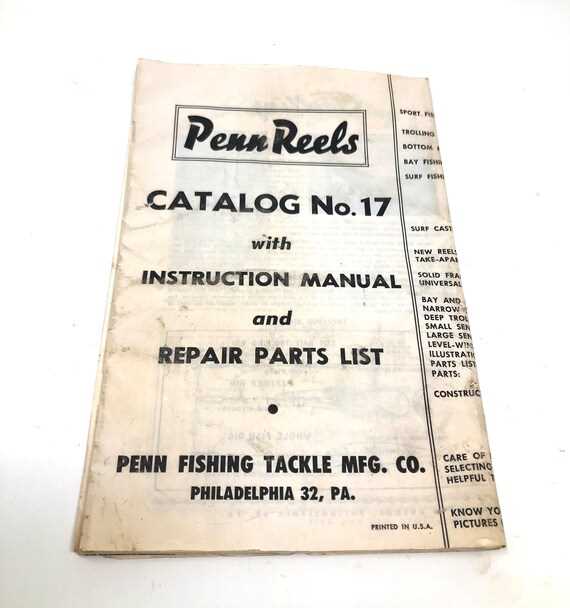 penn fishing reel repair manual