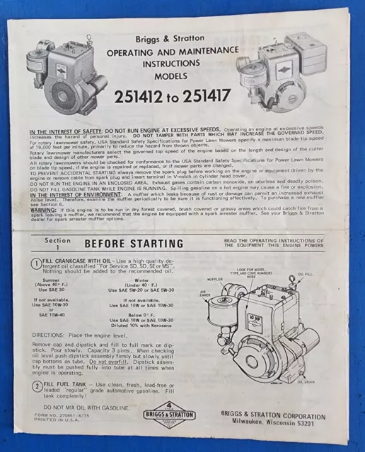 briggs and stratton motor repair manual