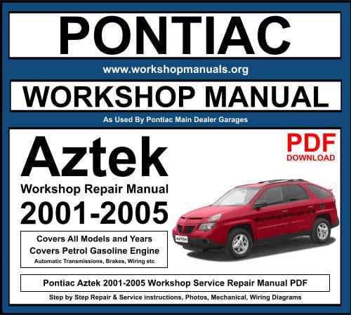 2001 pontiac montana repair manual