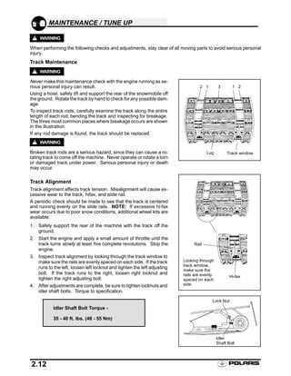 polaris snowmobile repair manual