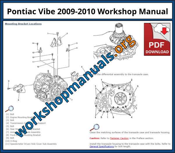 pontiac vibe repair manual