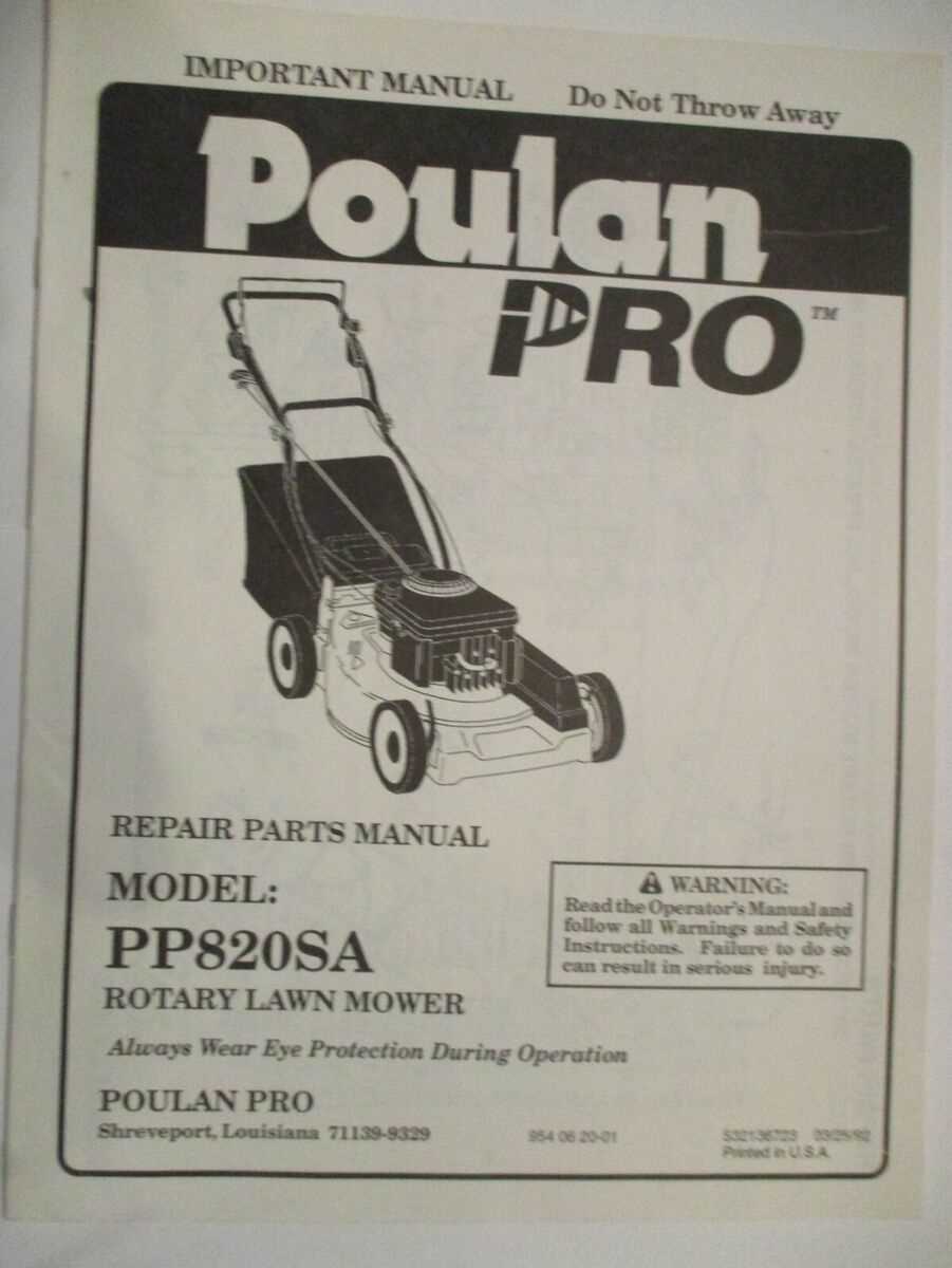 poulan p3314 repair manual