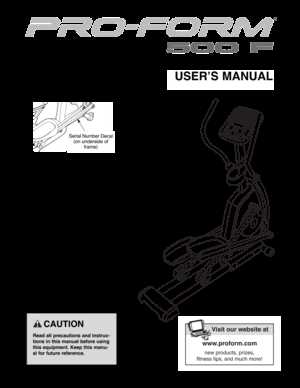 proform elliptical repair manual