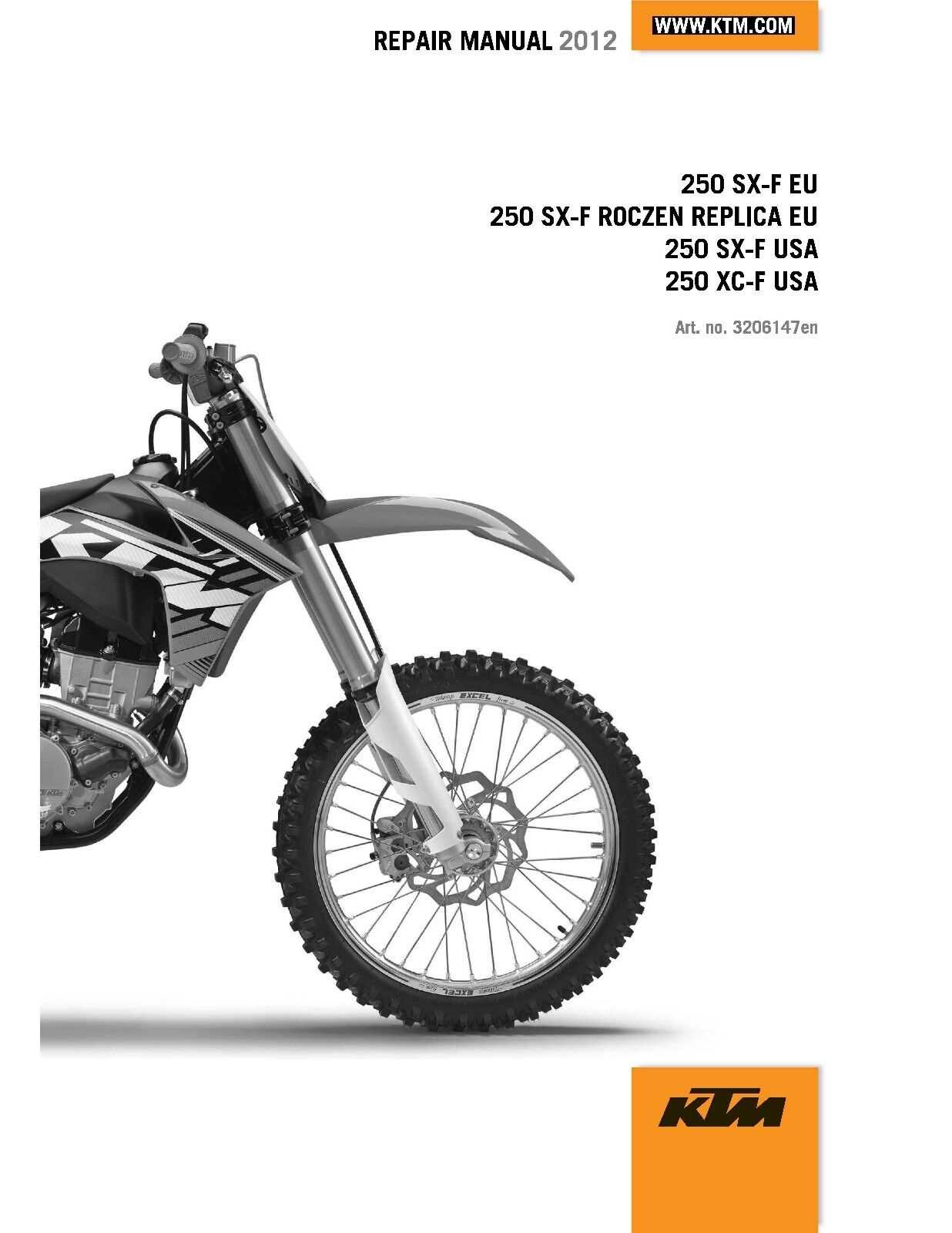 2012 ktm 250sxf repair manual