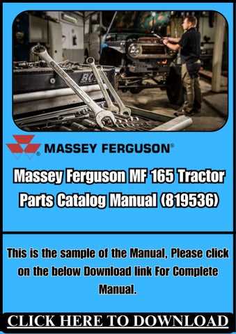 massey ferguson 165 repair manual