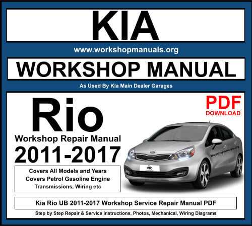 2013 kia rio repair manual