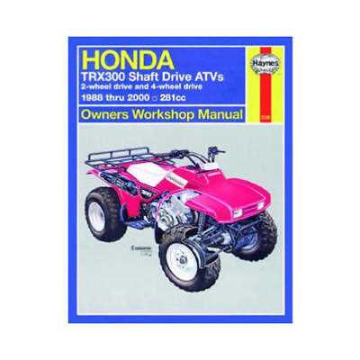 honda four wheeler repair manual