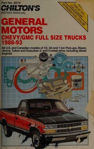 1993 gmc sierra repair manual