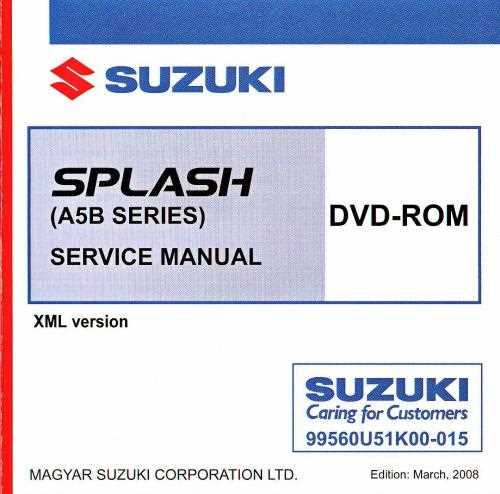 suzuki splash workshop repair service manual