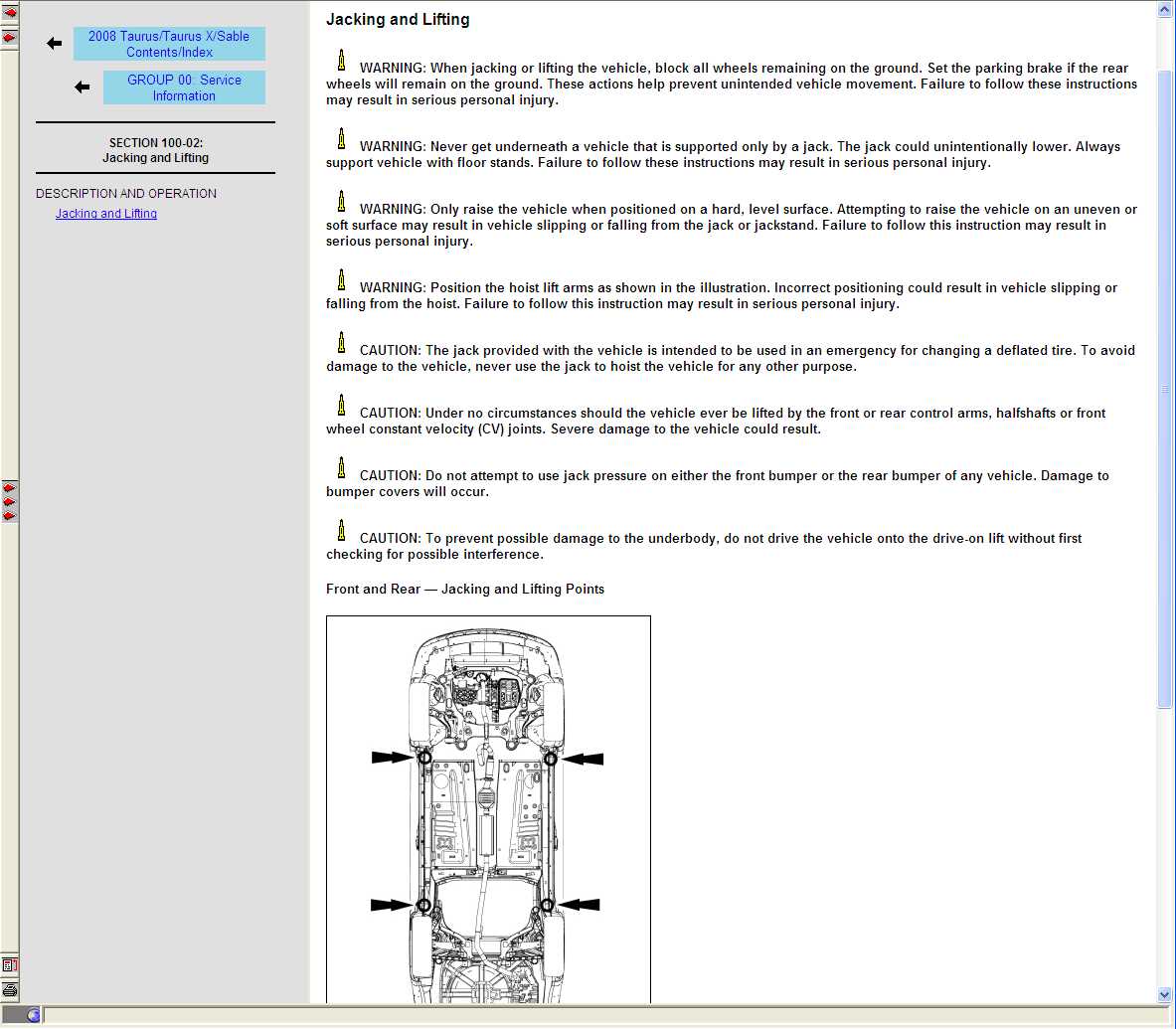 2008 ford taurus x repair manual