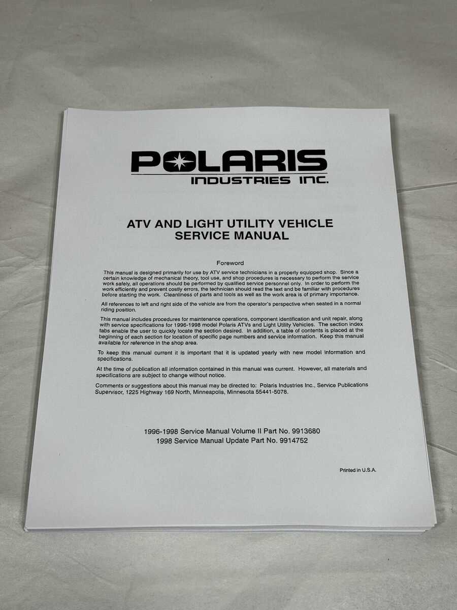 polaris 425 magnum repair manual