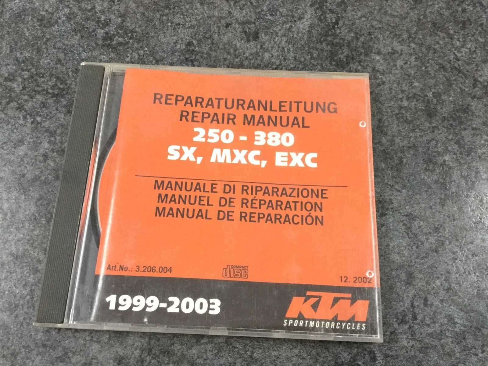 2003 ktm 250 sx repair manual