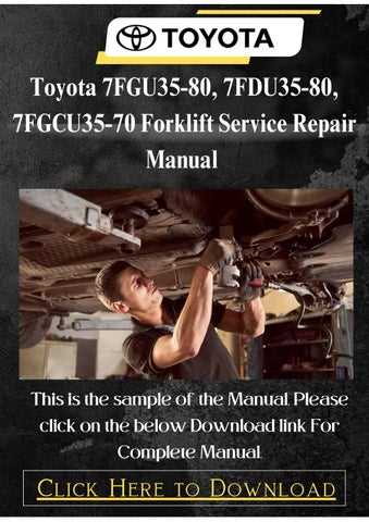 toyota forklift repair manual