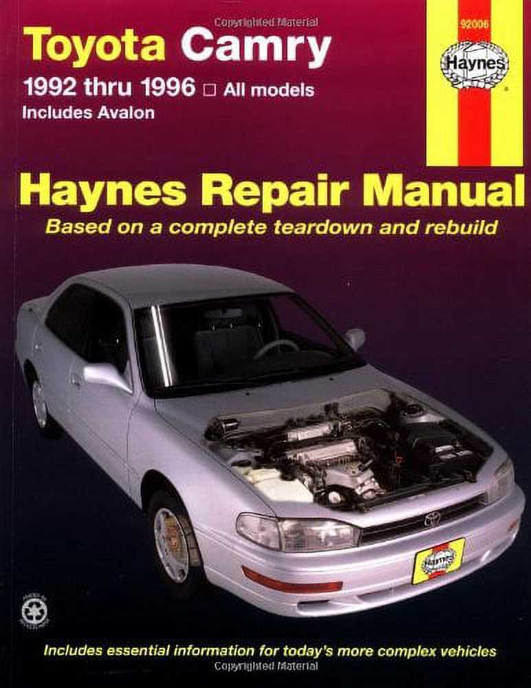 toyota camry repair manual