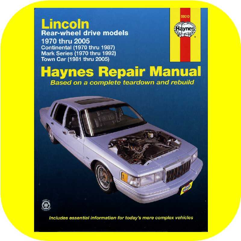 2001 lincoln continental repair manual