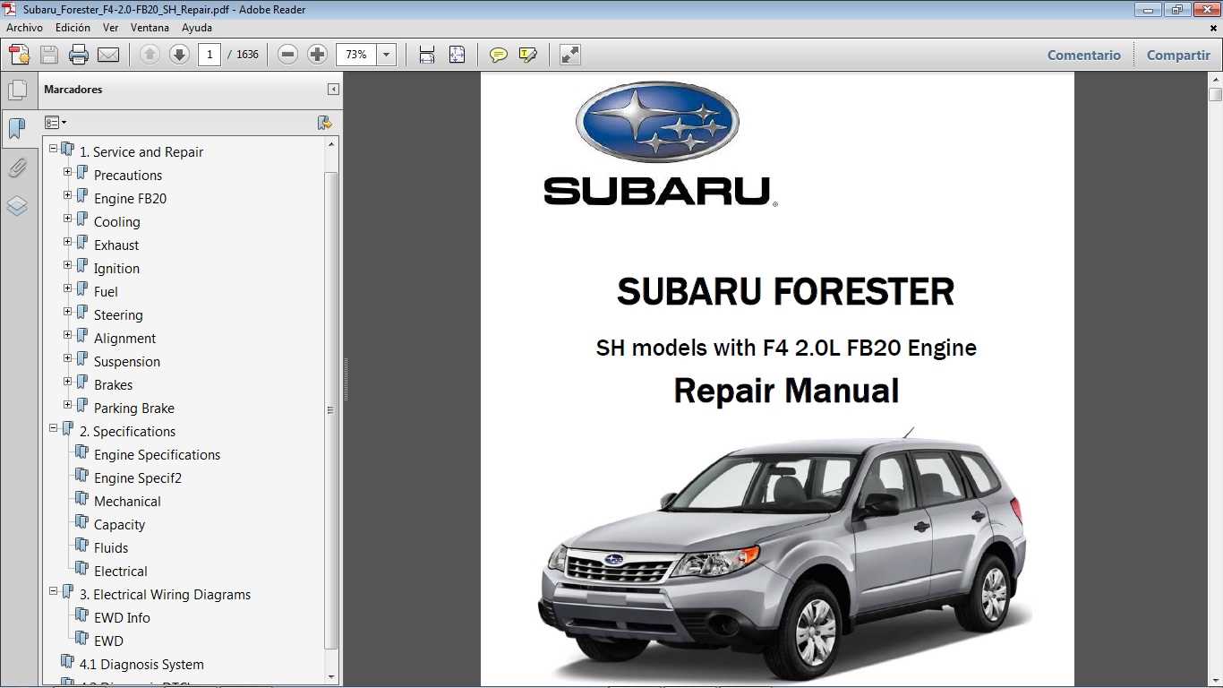 2012 subaru forester repair manual