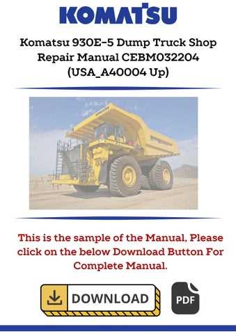 dump truck repair manual