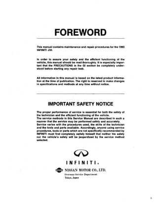 infiniti j30 repair manual