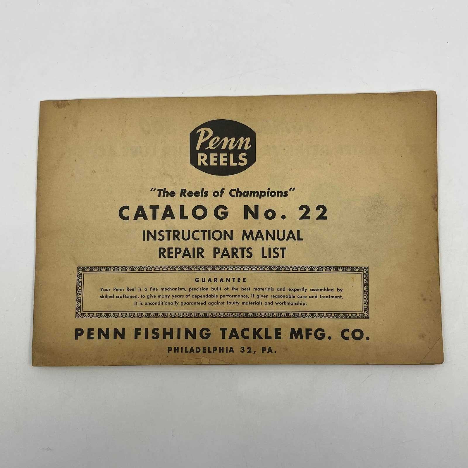 penn fishing reel repair manual