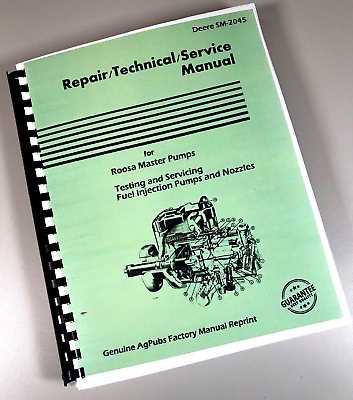 roosa master injector pump repair manual