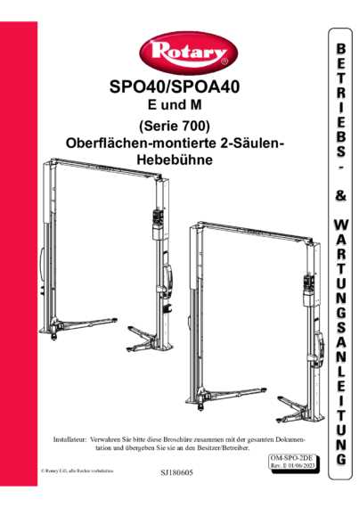 rotary lift repair manual