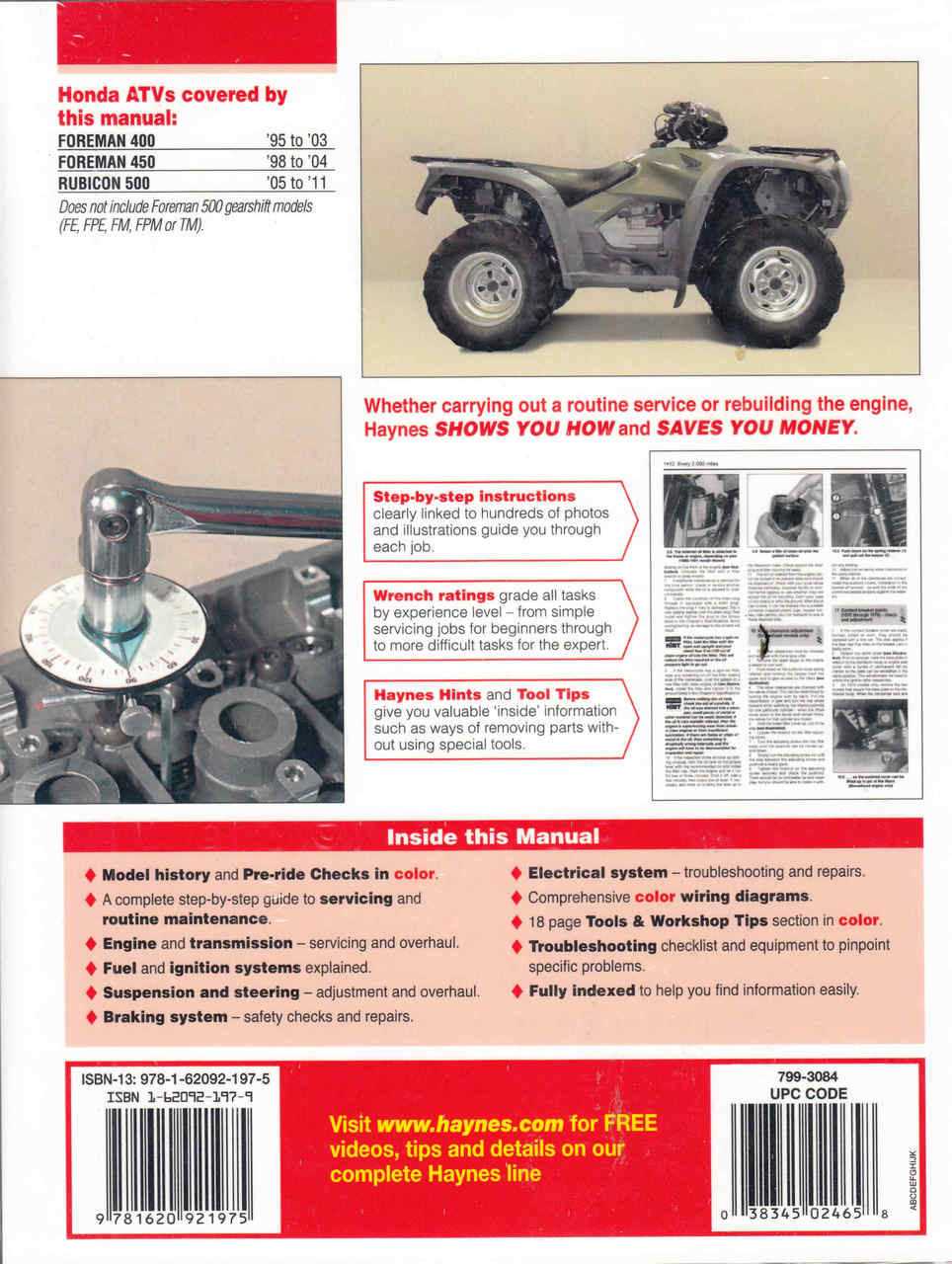 honda foreman 450 repair manual