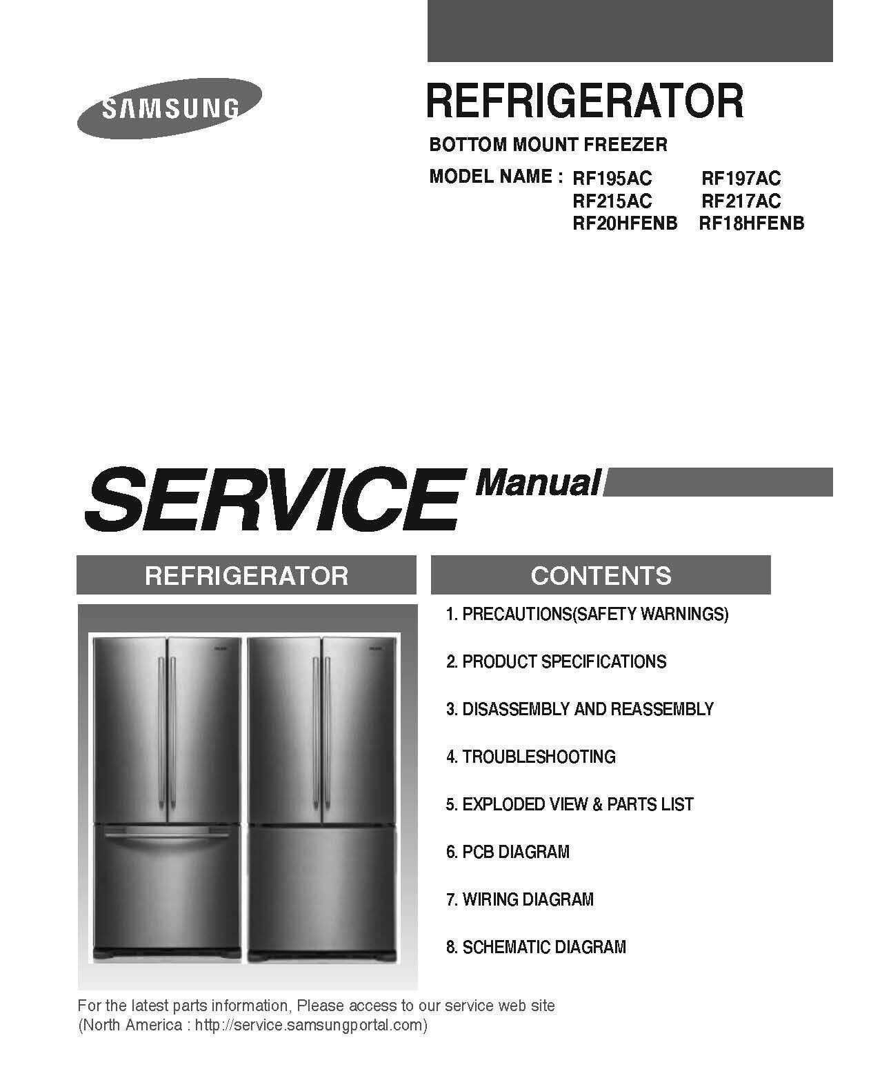 samsung rf263beaesr repair manual