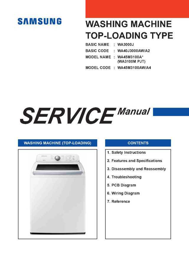 samsung top load washer repair manual