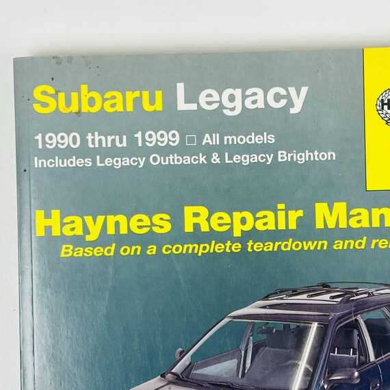 1999 subaru legacy repair manual