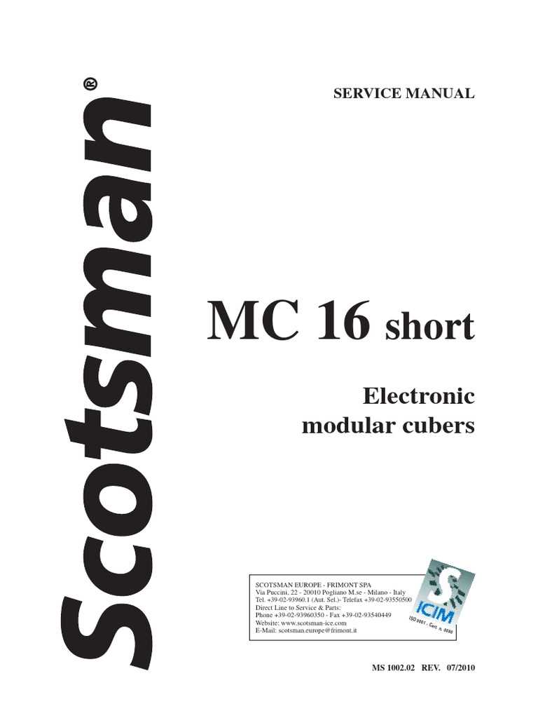 scotsman ice machine repair manual