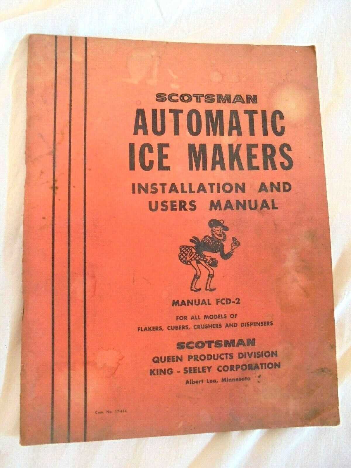 scotsman ice machine repair manual