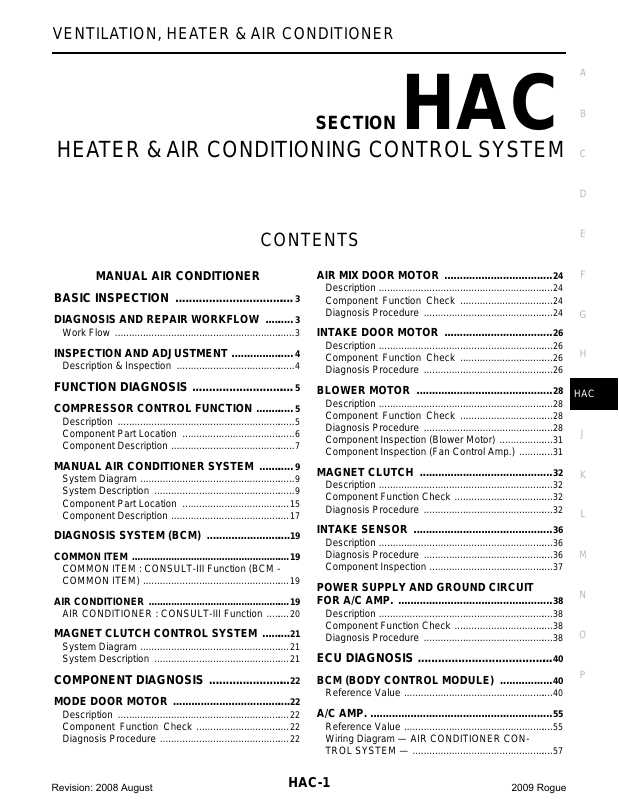 2009 nissan rogue repair manual