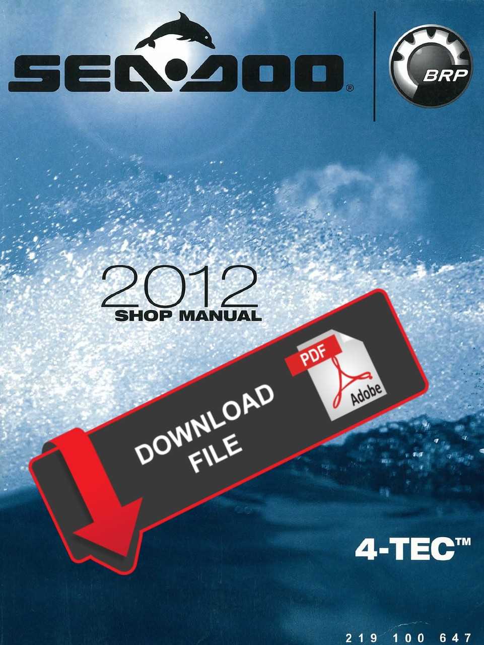 sea doo jet ski repair manual