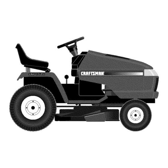 sears craftsman lawn tractor repair manual