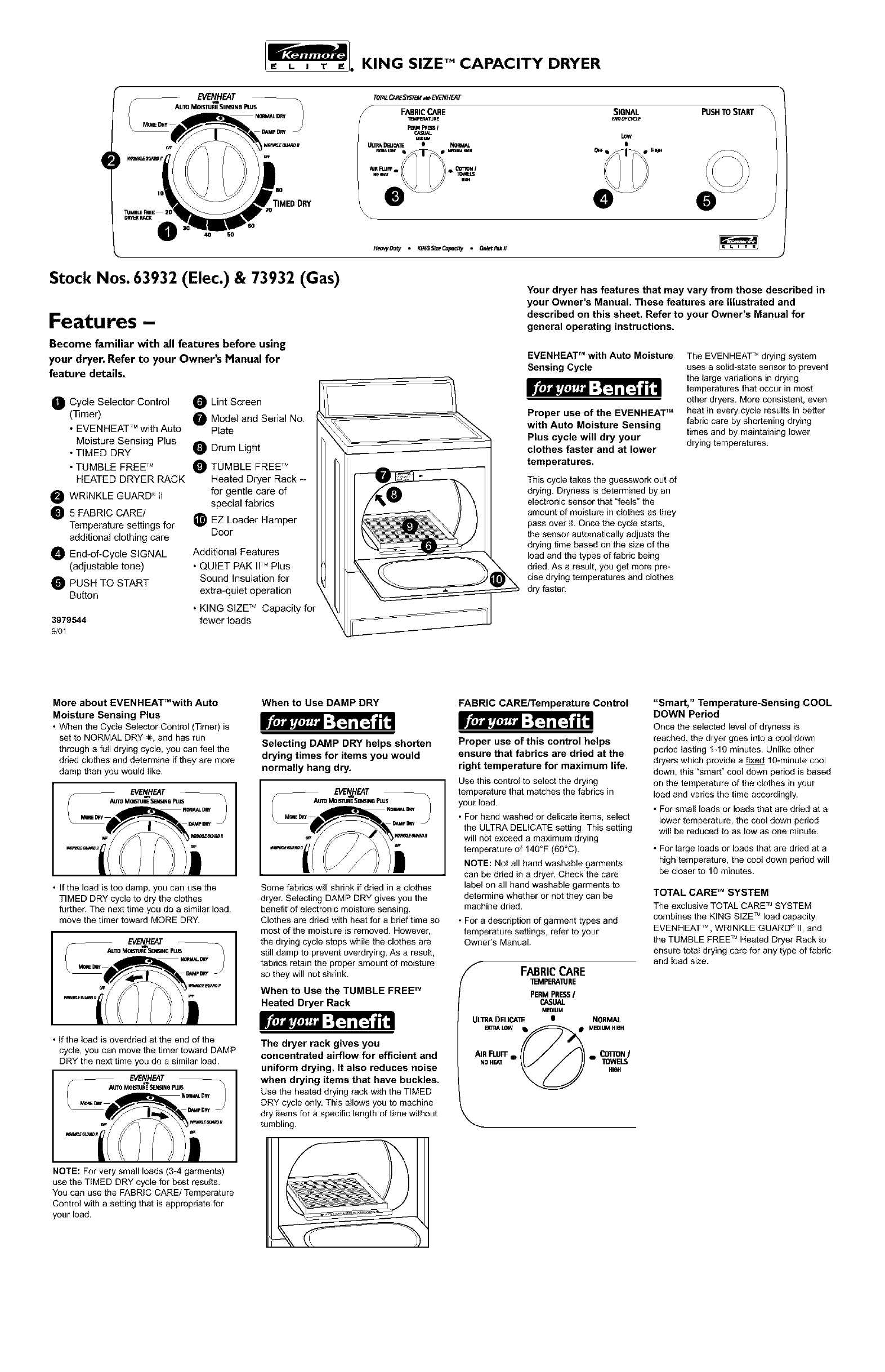 sears kenmore dryer repair manual