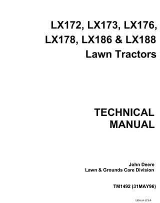 john deere lx176 repair manual