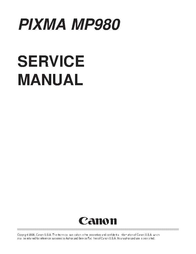 canon pixma repair manual