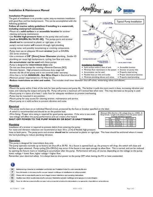 shurflo pump repair manual