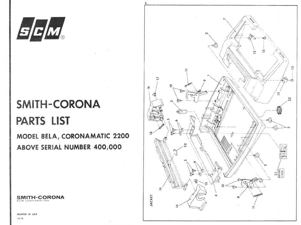 smith corona typewriter repair manual