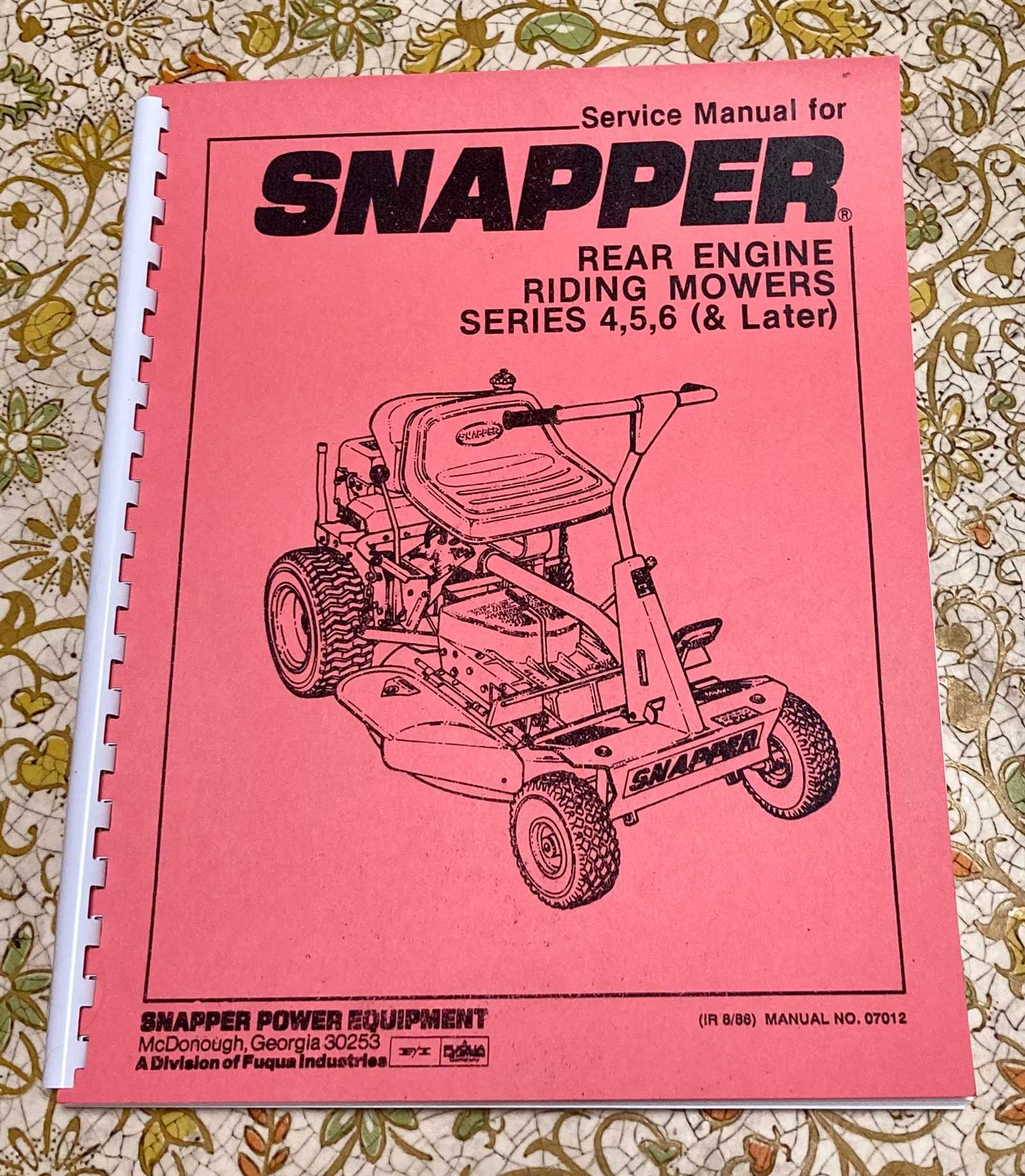 snapper rear engine repair manual