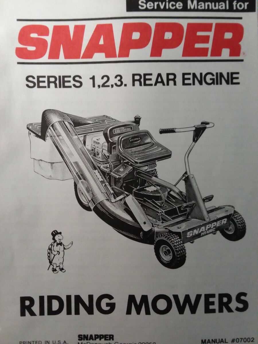 snapper rear engine repair manual