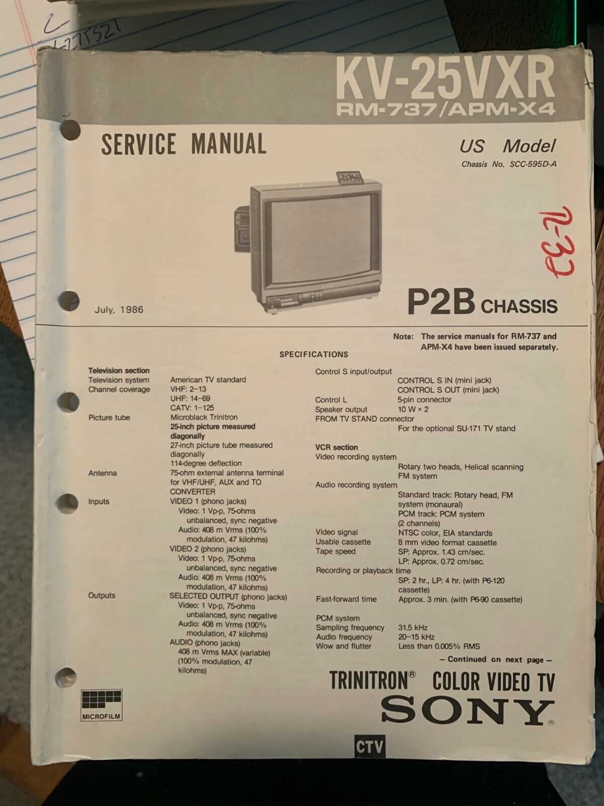 sony trinitron repair manual