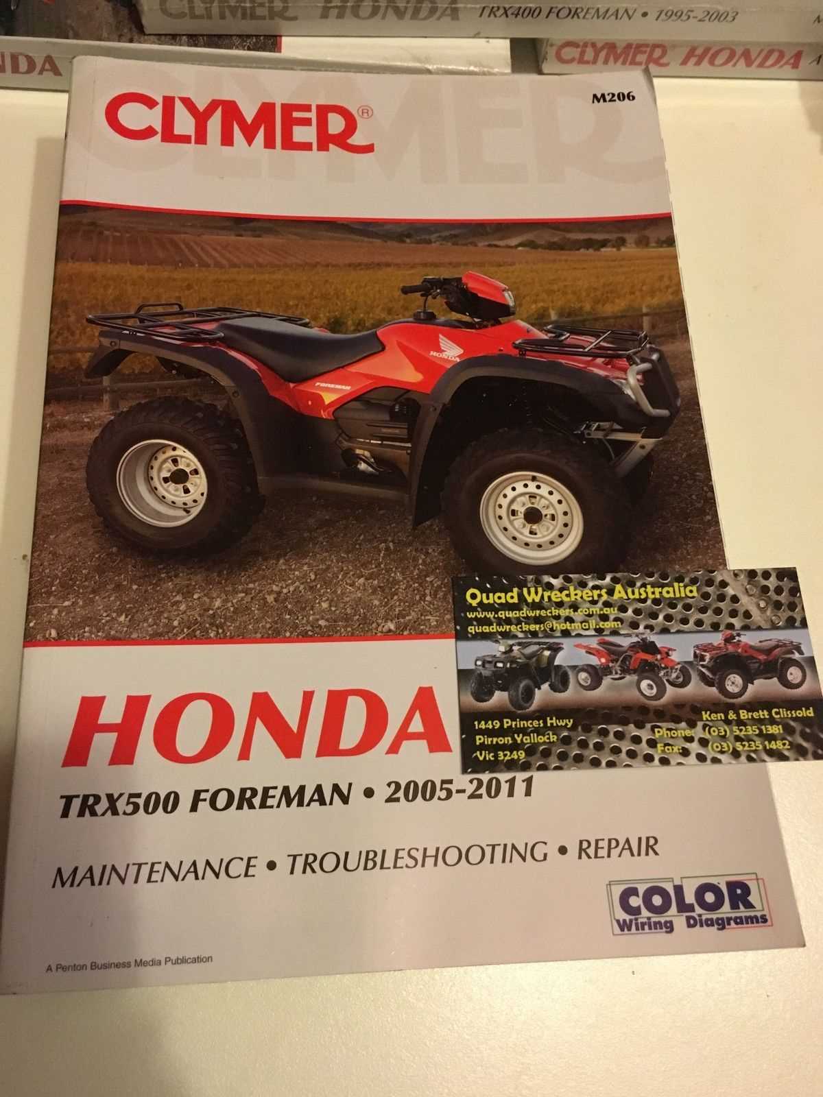 honda four wheeler repair manual