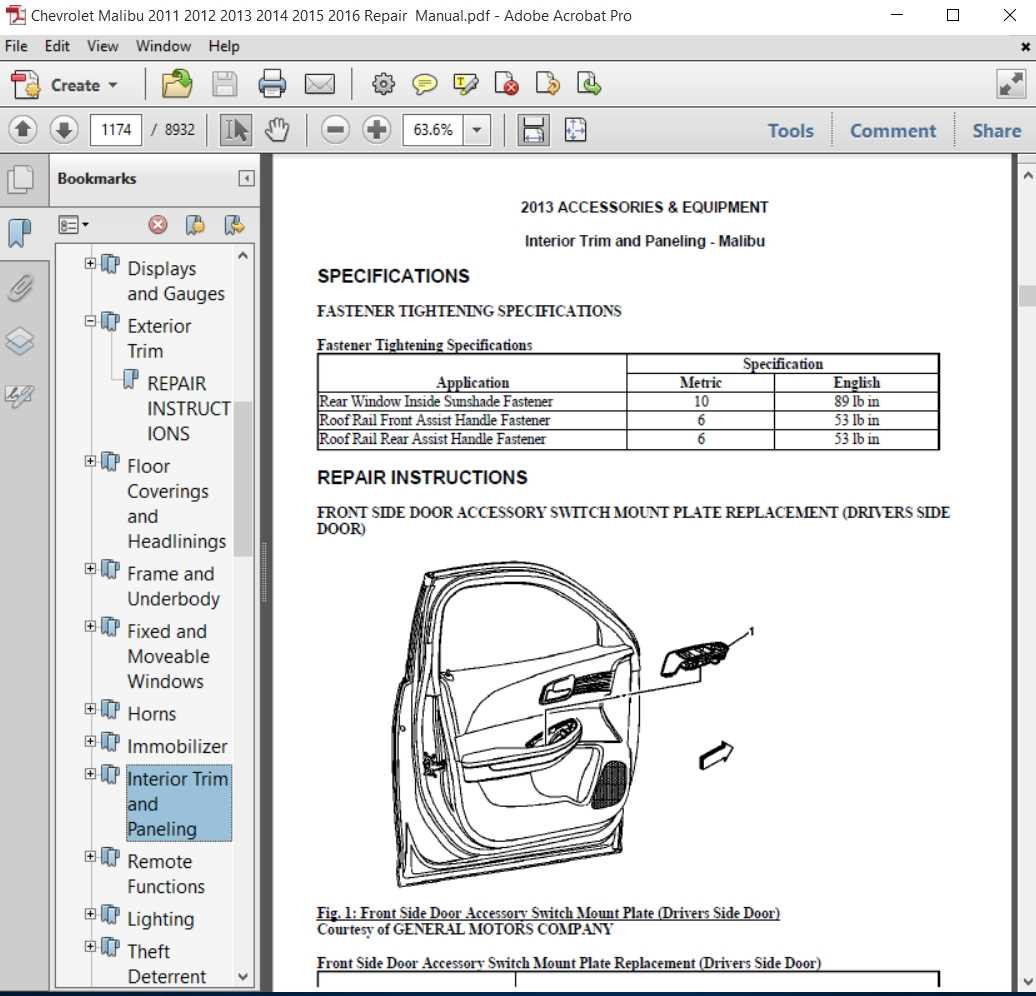 2012 chevrolet malibu repair manual