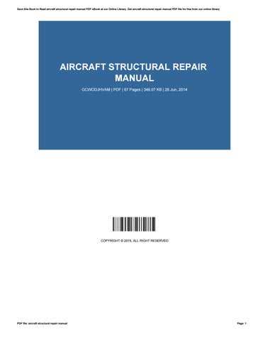 structural repair manual aircraft