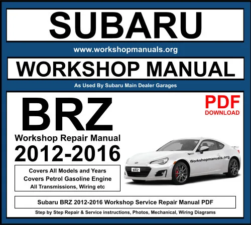 subaru brz repair manual