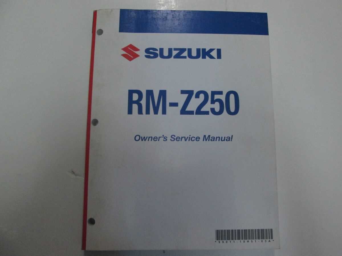 suzuki rm 250 repair manual