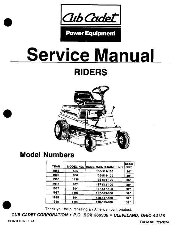 lawn mower repair manuals